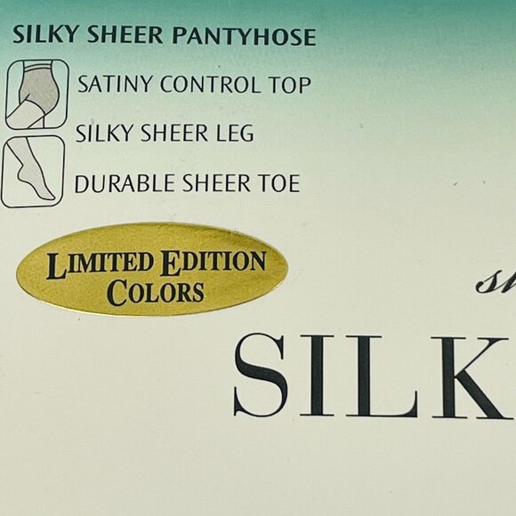 JCPenney Sheer Caress Silky Sheer Pantyhose Long Bordeaux Limited Ed Vintage - Picture 3 of 5